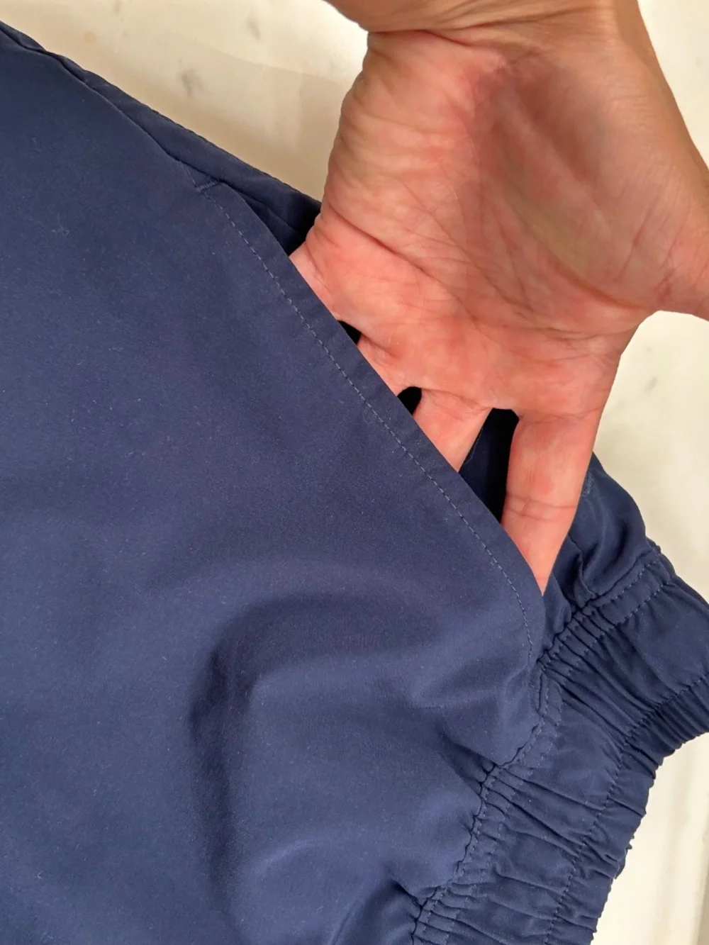 MIER Men’s Navy Multi Pocket Athletic Shorts Approx Medium